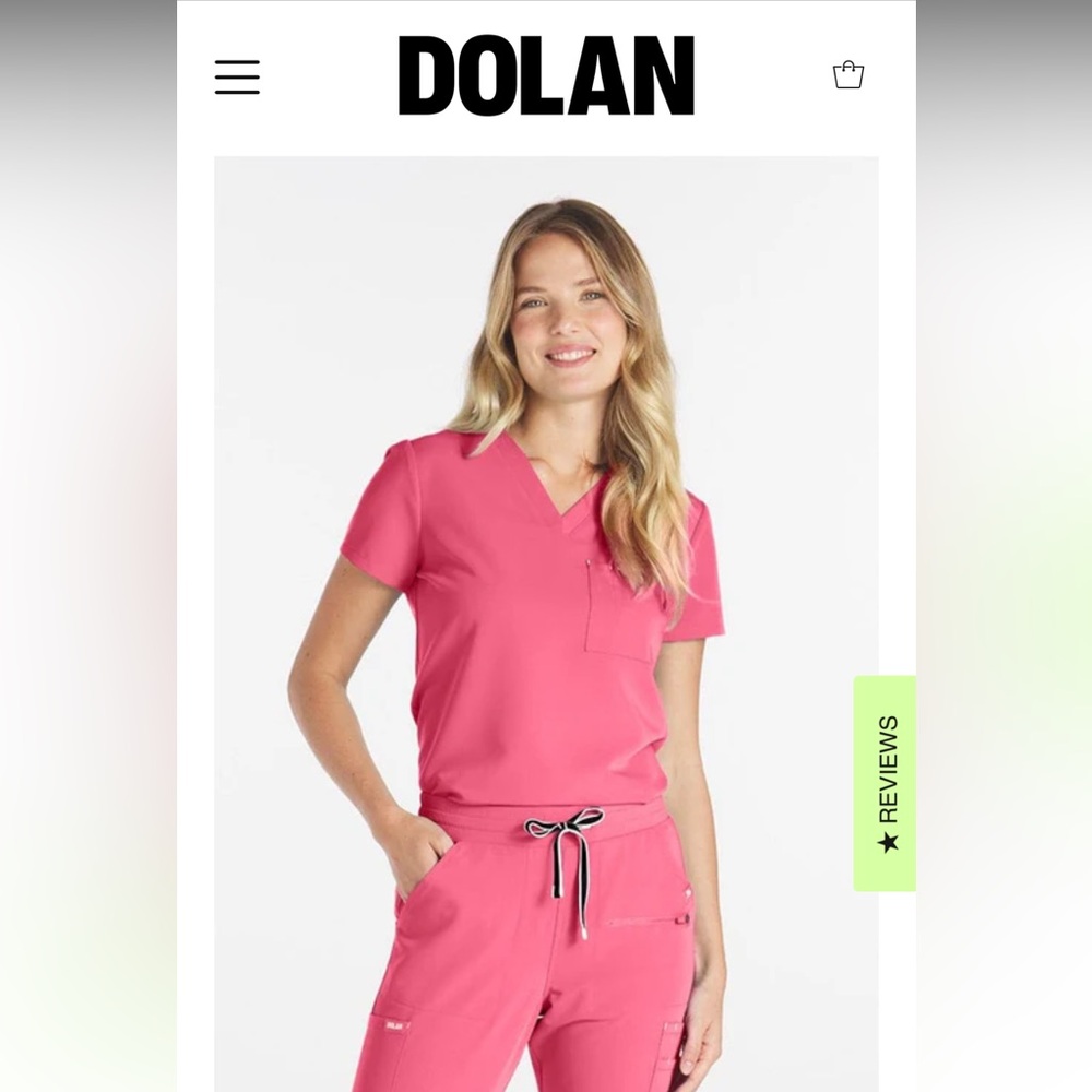Dolan Scrubs NWT Peony Pink Scrub Set